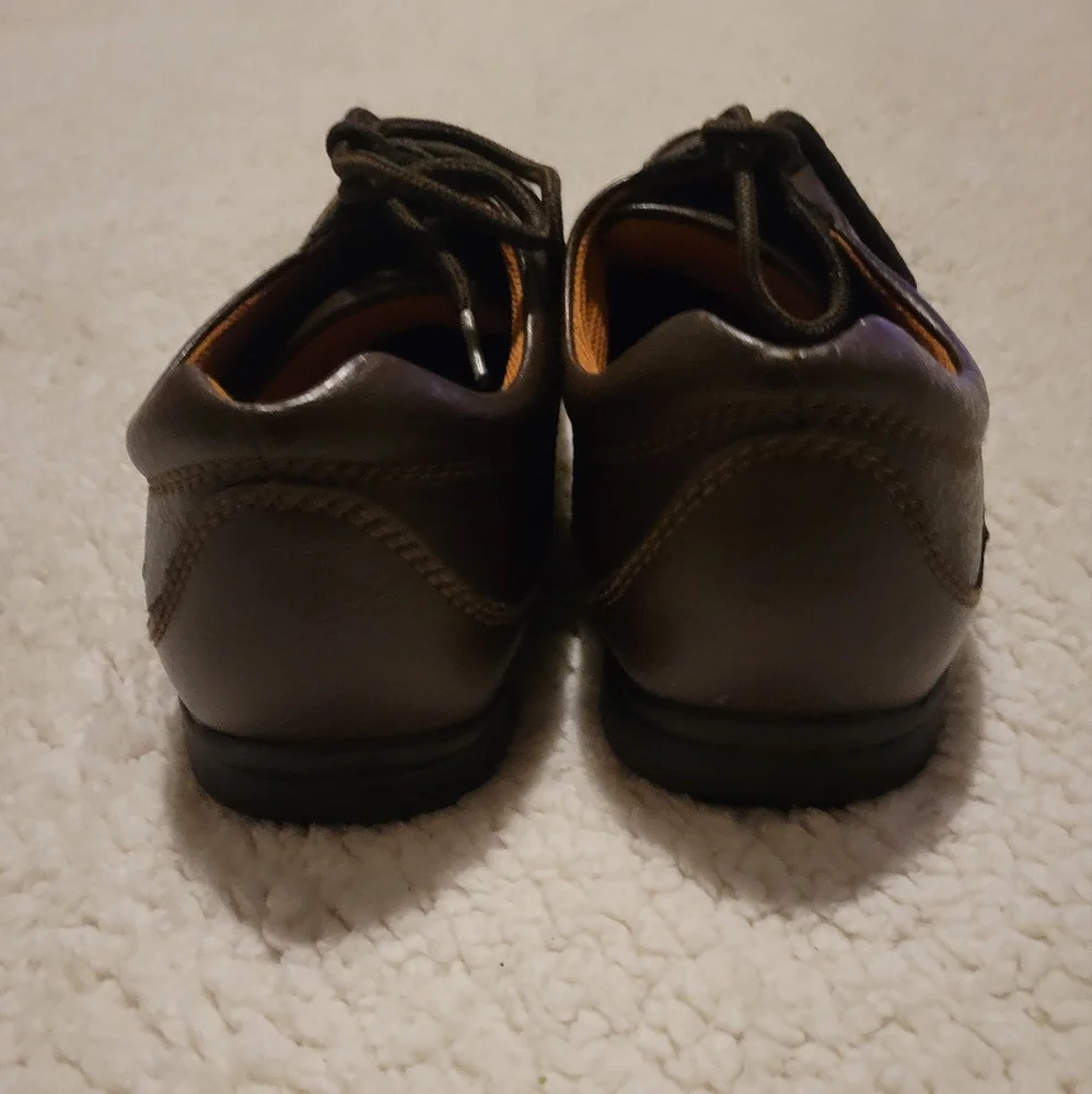 MENS STREET CARS MEMORY FOAM LEATHER OXFORDS BROWN SIZE 12 - Picture 10 of 10